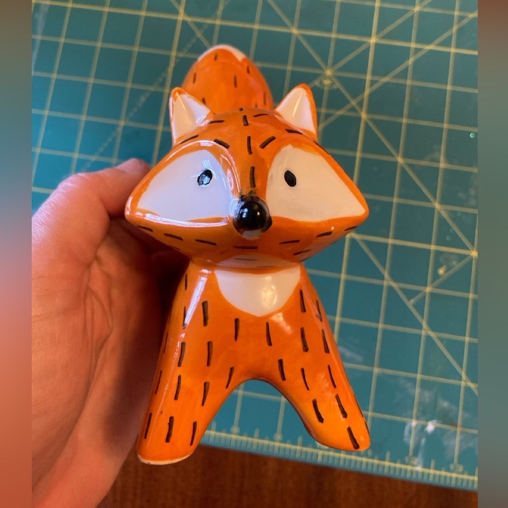 Ceramic fox figurine